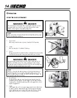 Предварительный просмотр 14 страницы Echo GT-200EZR Operator'S Manual