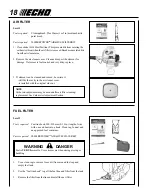 Предварительный просмотр 18 страницы Echo GT-200EZR Operator'S Manual