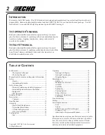 Preview for 2 page of Echo GT-200i Operator'S Manual