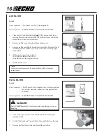 Preview for 16 page of Echo GT-200R - 07-07 Operator'S Manual