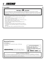 Предварительный просмотр 6 страницы Echo GT-200R - 10-05 Operator'S Manual