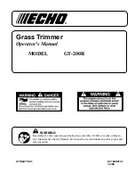 Preview for 1 page of Echo GT-200R - 12-08 Operator'S Manual