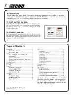 Preview for 2 page of Echo GT-200R - 12-08 Operator'S Manual