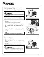 Предварительный просмотр 14 страницы Echo GT-200R - 12-08 Operator'S Manual