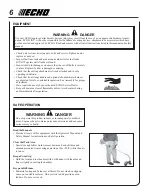 Preview for 6 page of Echo GT-200R - SERIAL NUMBER 07001001-07003100 Operator'S Manual