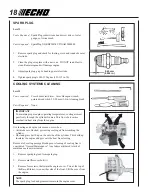 Предварительный просмотр 18 страницы Echo GT-200R - SERIAL NUMBER 07001001-07003100 Operator'S Manual