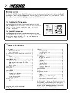 Предварительный просмотр 2 страницы Echo GT-201EZR Operator'S Manual