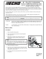 Preview for 1 page of Echo GT-201R Installation And Operating Instructions Manual