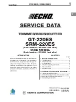 Preview for 1 page of Echo GT-220ES Service Data