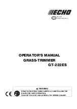 Preview for 3 page of Echo GT-222ES Operator'S Manual