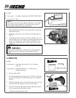 Предварительный просмотр 20 страницы Echo GT-225 Operator'S Manual