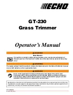 Echo GT-230 Operator'S Manual preview