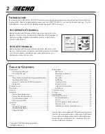 Preview for 2 page of Echo GT-251 Operator'S Manual