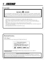 Предварительный просмотр 6 страницы Echo GT-251E Operator'S Manual