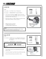 Предварительный просмотр 16 страницы Echo GT-251E Operator'S Manual