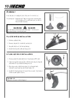 Предварительный просмотр 10 страницы Echo GT-25l Operator'S Manual