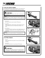 Предварительный просмотр 14 страницы Echo GT_225 - 11-09 Operator'S Manual