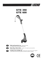 Предварительный просмотр 1 страницы Echo GTE 350 Operating Instructions Manual