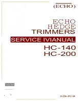 Echo HC-140 Service Manual preview