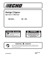 Echo HC-150 - 03-04 1 Operator'S Manual preview