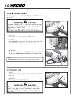 Предварительный просмотр 14 страницы Echo HC-150 - 04-06 1 Operator'S Manual