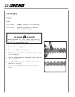 Предварительный просмотр 22 страницы Echo HC-150 - 04-06 1 Operator'S Manual