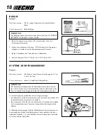 Предварительный просмотр 18 страницы Echo HC-150 - 11-09 1 Manuel D'Utilisation