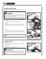 Предварительный просмотр 14 страницы Echo HC-150 Operator'S Manual