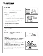 Предварительный просмотр 18 страницы Echo HC-150 Operator'S Manual