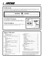 Preview for 2 page of Echo HC-1500 TYPE 1E - 12-00 Operator'S Manual