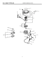 Предварительный просмотр 4 страницы Echo HC-1500 TYPE 2E - SERVICE  10-99 Parts Catalog