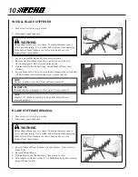 Предварительный просмотр 10 страницы Echo HC-151 Operator'S Manual