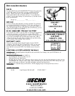 Предварительный просмотр 24 страницы Echo HC-161 Operator'S Manual