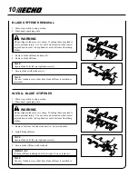 Предварительный просмотр 10 страницы Echo HC-165 Operator'S Manual