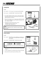 Предварительный просмотр 14 страницы Echo HC-1800 Type 1E Operator'S Manual