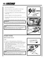 Предварительный просмотр 16 страницы Echo HC-1800 Type 1E Operator'S Manual