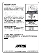 Предварительный просмотр 32 страницы Echo HC-185 Operator'S Manual