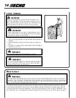 Предварительный просмотр 14 страницы Echo HC-225 Operator'S Manual