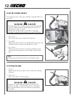 Предварительный просмотр 12 страницы Echo HC-230 Operator'S Manual