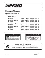 Echo HC-2410 Operator'S Manual preview