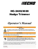 Preview for 1 page of Echo HC-2420 Operator'S Manual