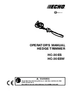 Preview for 1 page of Echo HC-30ES Operator'S Manual