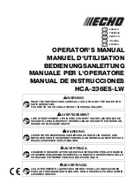 Echo HCA-236ES-LW Operator'S Manual предпросмотр