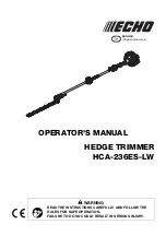 Preview for 3 page of Echo HCA-236ES-LW Operator'S Manual