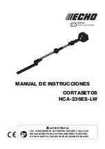 Предварительный просмотр 139 страницы Echo HCA-236ES-LW Operator'S Manual