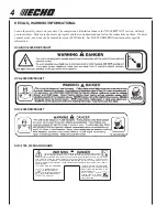 Preview for 4 page of Echo HCA-2400 Operator'S Manual