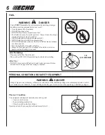 Предварительный просмотр 6 страницы Echo HCA-2400 Operator'S Manual