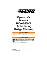 Preview for 1 page of Echo HCA-2620/S Operator'S Manual