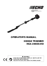 Preview for 3 page of Echo HCA-265ES-HD Operator'S Manual