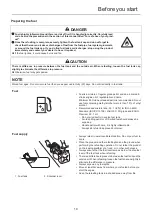 Предварительный просмотр 21 страницы Echo HCA-265ES-LW Operator'S Manual